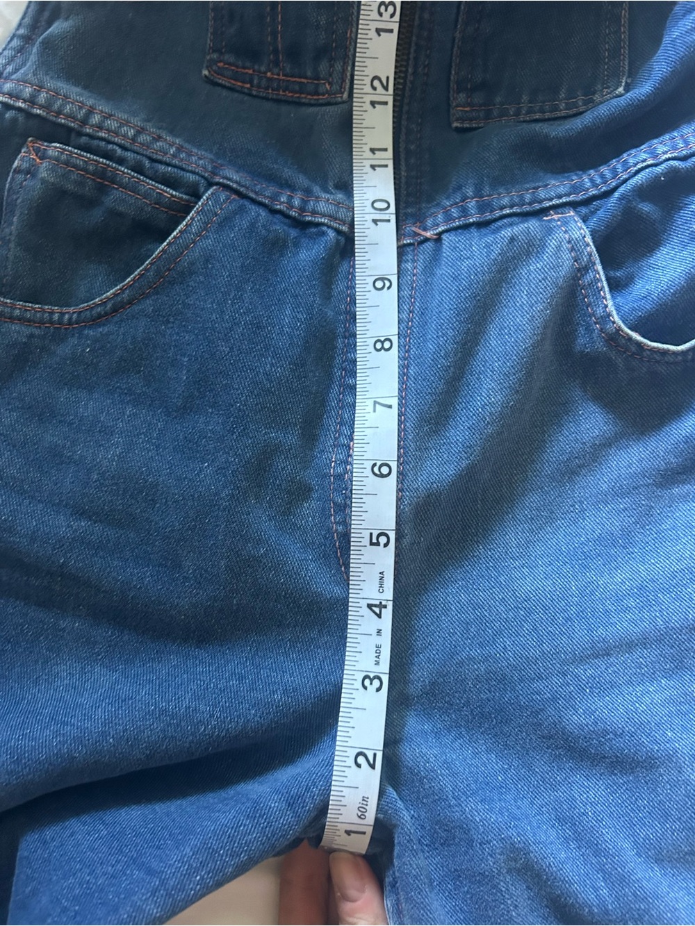VINTAGE 70s Denim bell bottom overalls - Picture 9 of 16
